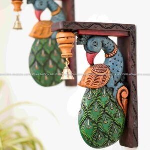 WOODEN HANDICRAFTED KUMULI PEACOCK - HOME DECOR