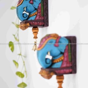 WOODEN HANDICRAFTED ELEPHANT HEAD WITHOUT SLAB - WALL  DECOR IDEAS