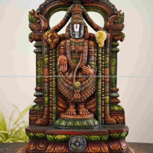 Wooden Handicraft Thirupathi Balaji Painting Sculpture - Pooja Room Decor