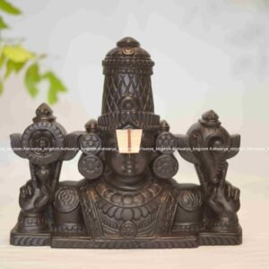 Wooden Handicraft Perumal Head Sculpture - Pooja Room Decor