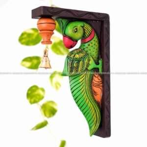 WOODEN HANDICRAFTED KUMULI PARROT - HOME DECOR