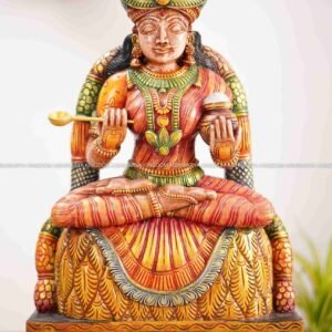 Wooden Annapoorani Sculpture - Pooja room Decor
