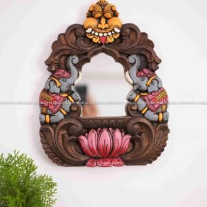 DOUBLE ELEPHANT WITH YALI MIRROR FRAME