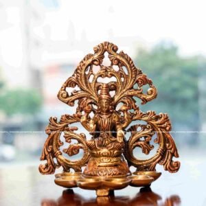 LAKSHMI 6 DIYA WALL HANGING ROSE GOLD