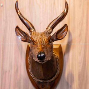 wooden deer wall mount