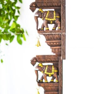WOODEN HANDICRAFTED FULL ELEPHANT WITH MANDABAM - WALL DECOR IDEAS