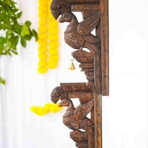 WOODEN HANDICRAFTED FEATHER PEACOCK