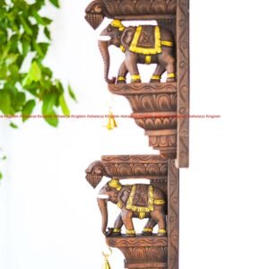 Wooden Handicrafted Full Elephant Wall Bracket – Home Decor Items