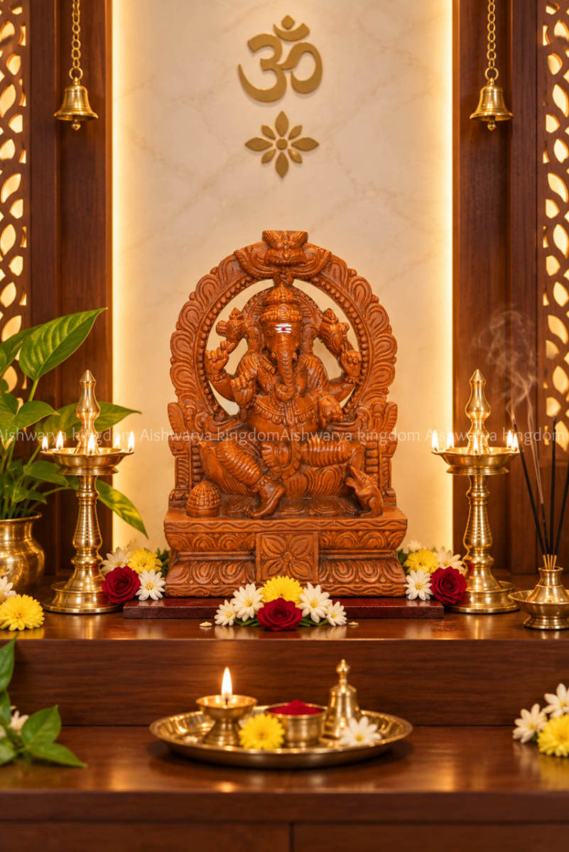 Handicrafted Wooden Ganesha Statue