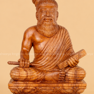 Wooden Handicraft Sitting Thiruvalluvar Sculpture - Home Decor