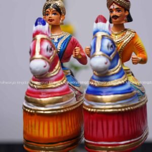 Wooden Raja Rani Horse Golu Doll – Home Decor Items