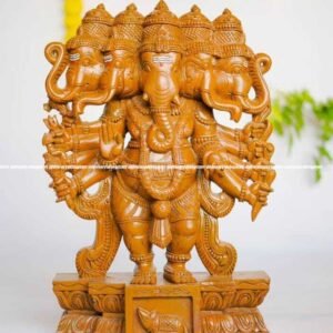 WOODEN PANCHAMUKI VINAYAGAR STATUE - HOME DECOR