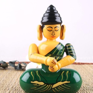 Wooden Etikoppaka Buddha Idol