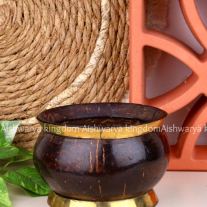 Handcrafted Coconut Shell Brass Bowl
