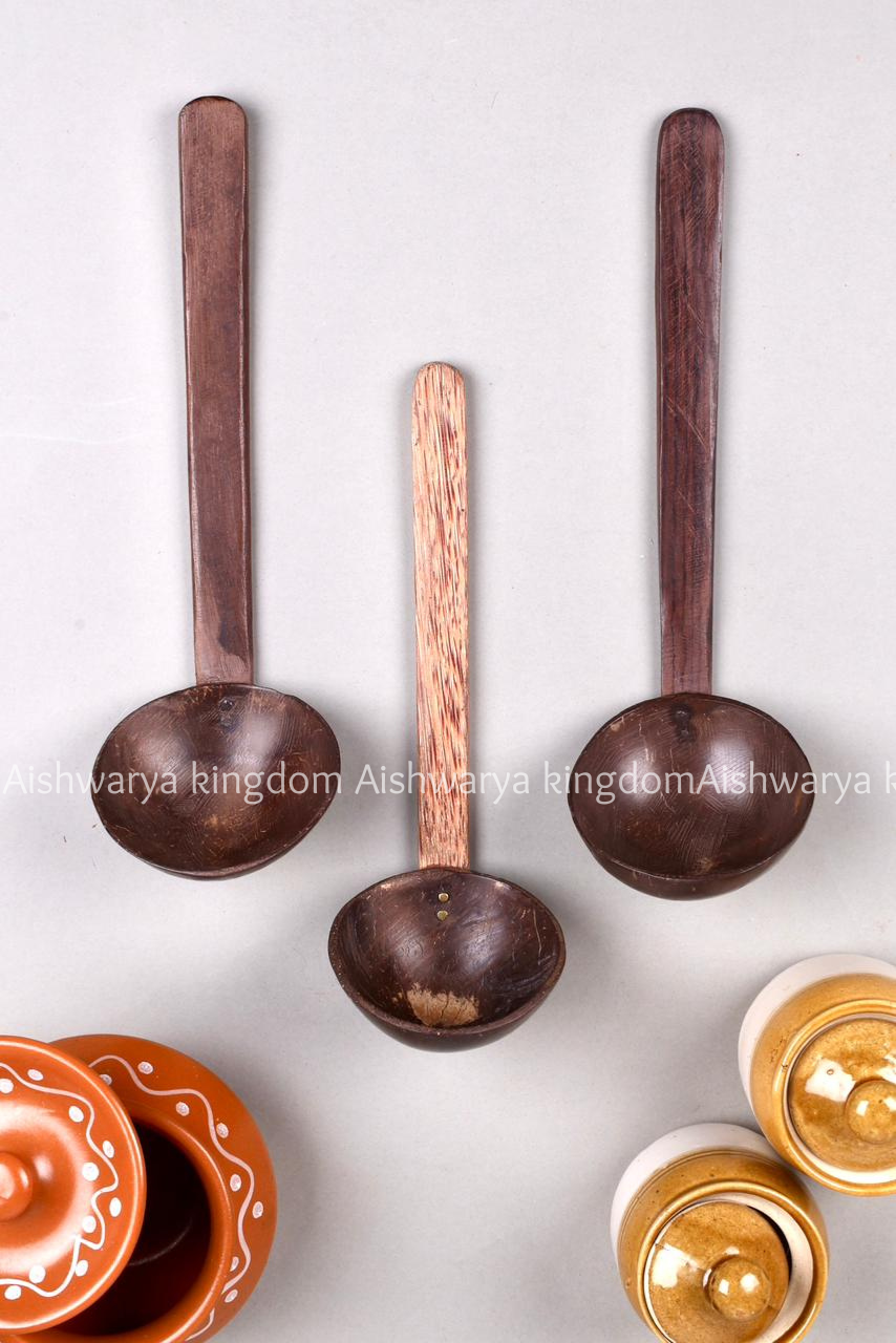 Handcrafted Coconut Shell Wooden Spoon