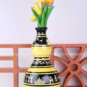 Hand Painted Flower Vase 11 Inch | Decorative Tall Vase
