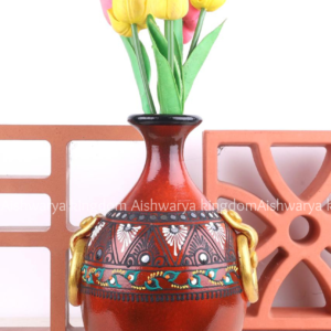 Hand Painted Flower Vase 9 Inch | Decorative Vase