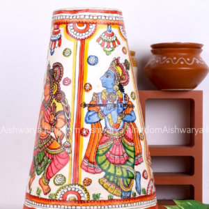ROUND LEATHER PUPPET LAMP 12 INCHLEAF DESIGN 1 1KANNADI LEAF DESIGN