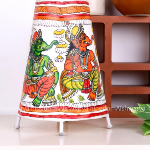 ROUND LEATHER PUPPET LAMP 8 INCH