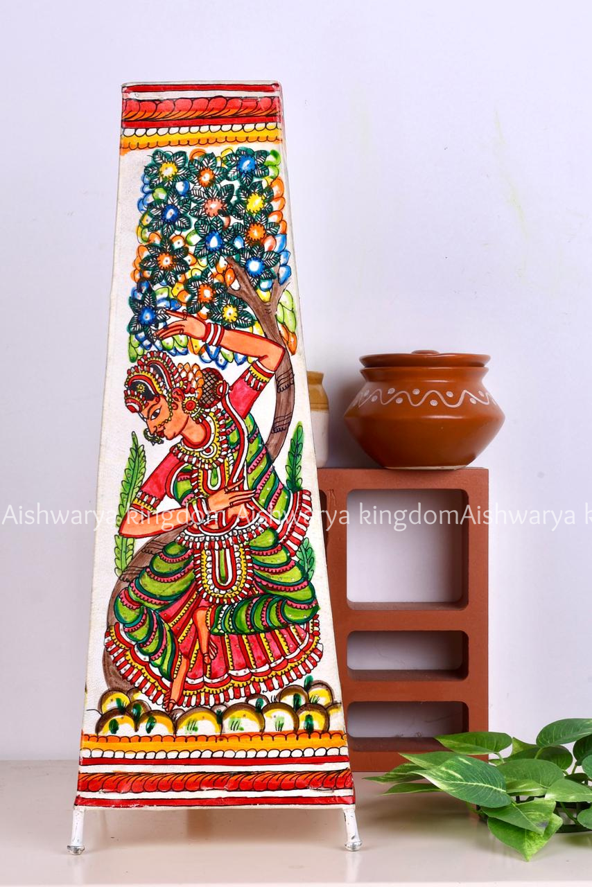 SQUARE LEATHER PUPPET LAMP 16 INCH