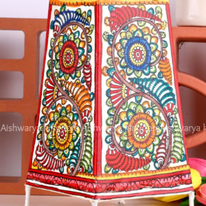 SQUARE LEATHER PUPPET LAMP 8 INCH