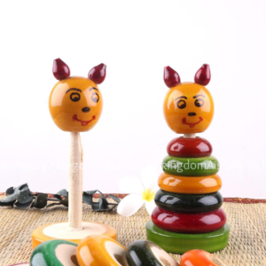 Wooden Small Stacking Rings Rainbow Colors