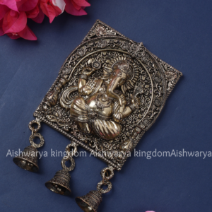 Brass Ganesha Wall Hanging with Three Bells | AK Crafts - Home Decor