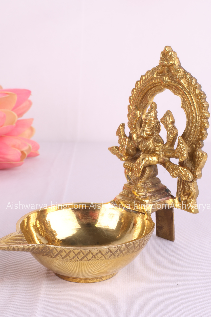 Brass Varahi Amman Vilakku with Arch | AK Crafts - Pooja Room Decor