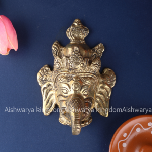 Brass Ganesha Head Wall Hanging Statue by AK Crafts - Home Decor Items