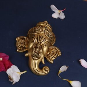 Brass Ganesha Wall Hanging with Lakshmi, Gandabherunda, Shankha & Chakra | AKCRAFTS - Home Decor Items