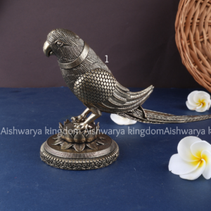 Brass Parrot Showpiece Statue | AK Crafts - Home Decor Items