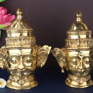 Brass Sivan Parvathi Head / Mugaligam Statue | AK Crafts - Home Decor