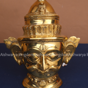 Brass Sivan and Gowri Head Wall Hanging Statue