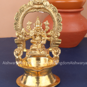 Brass Temple Varagi / Thiruvachi with Lion Vilakku | AK Crafts -Pooja Room Decor