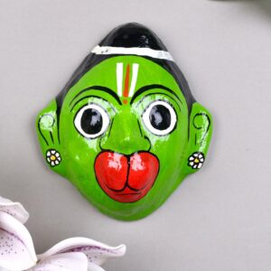 Hand Painted Cheriyal Wall Plate 5 Inch | Traditional Indian Folk Art Décor