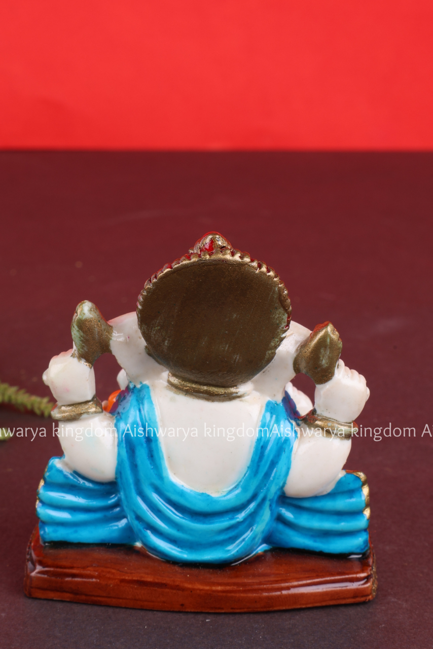 White Ganesha Idol- Marble Dust