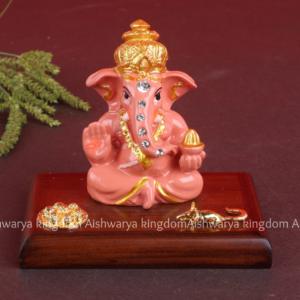 Small Pink Ganesha Idol- Marble Dust