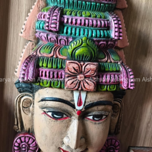 Wooden Handcrafted Perumal Head Wall Mount – Home Decor
