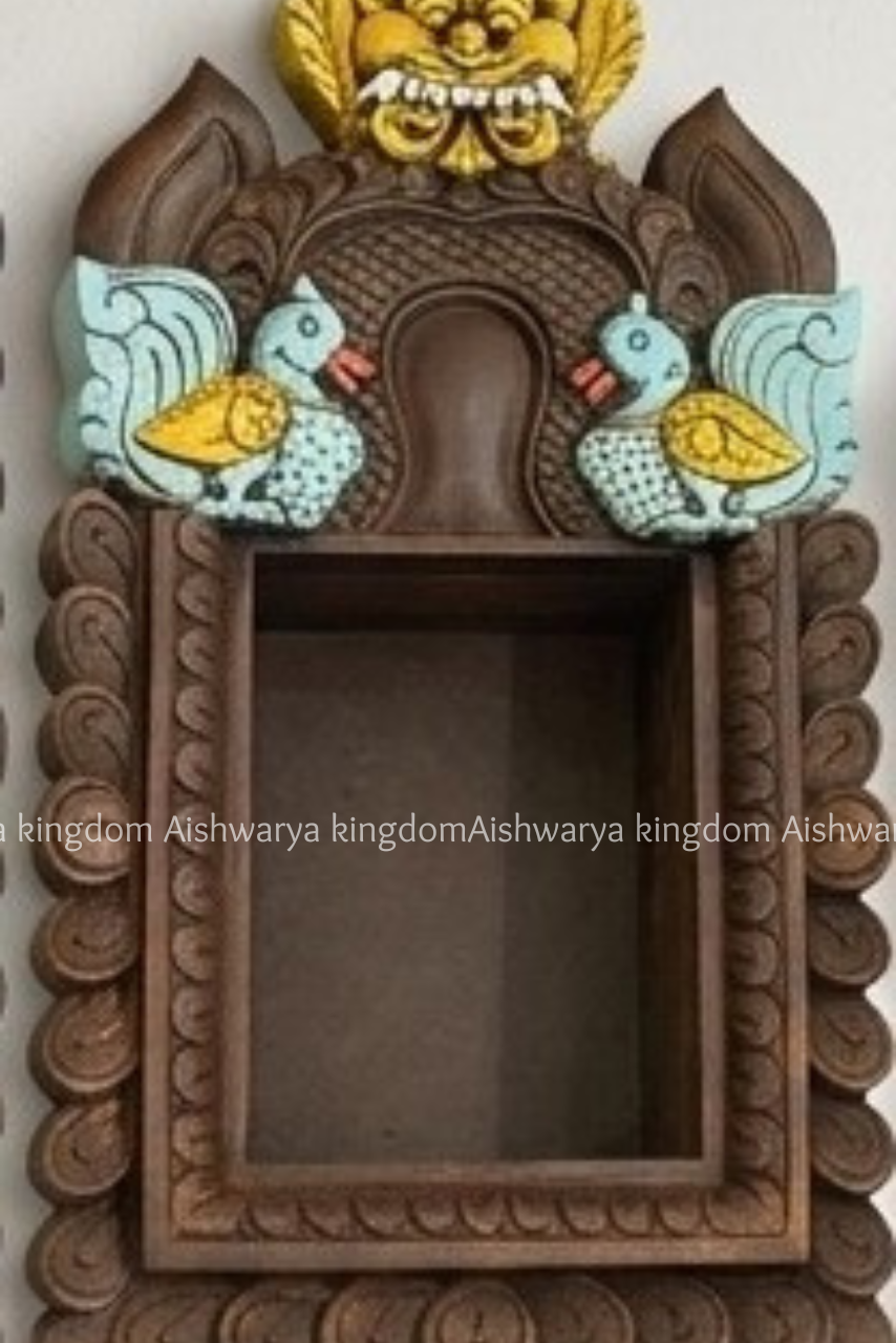 Wooden Handcrafted Temple Frame Wall Decor – Home Decor