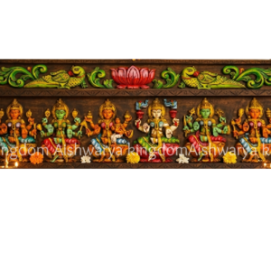 Wooden Handicrafts Ashtalakshmi with Parrot Beeding Panel