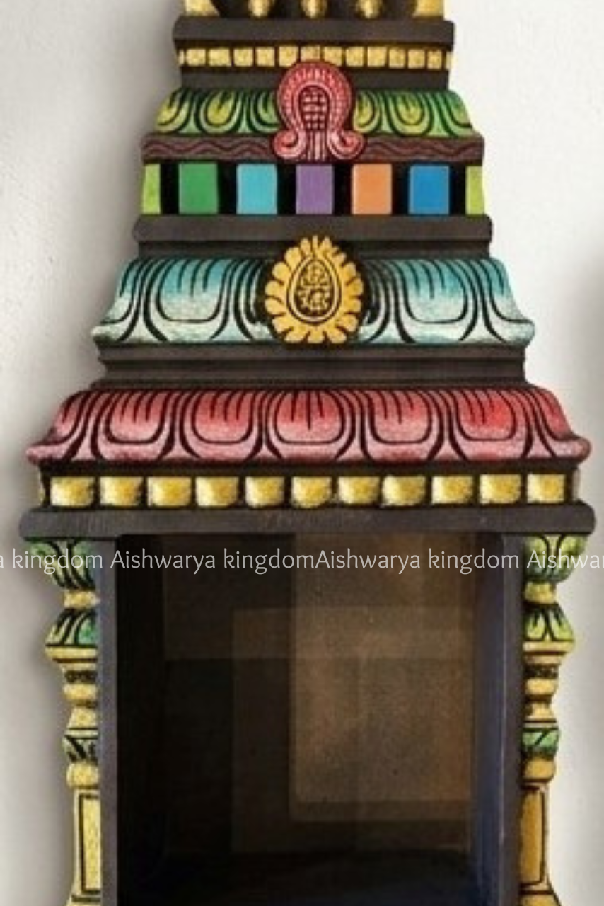 Wooden Handcrafted Temple Frame Wall Decor – Home Decor