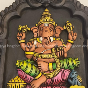 Wooden Handcrafted Kavadi Panel Ganesha Wall Mount – Home Decor