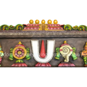 Wooden Handicrafts U Namam Anjaneyar & Garudar with Temple Beeding Painted