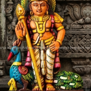 Wooden Handcrafted Murugan Wall Mount – Home Decor