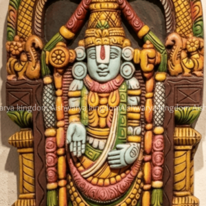 Wooden Handcrafted Thirupathi Balaji Wall Panel – Home Decor