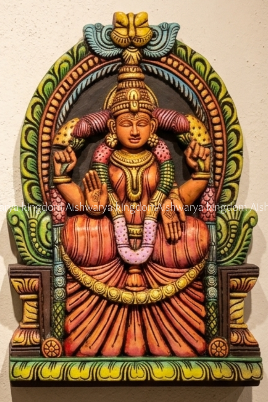 Wooden Handcrafted Thaayar Wall Panel – Home Decor