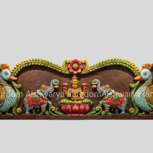 Wooden Handicrafts Annam with Gaja Lakshmi Painted Panel