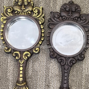 Wooden Handcrafted Yazhi Hand Mirror – Home Decor
