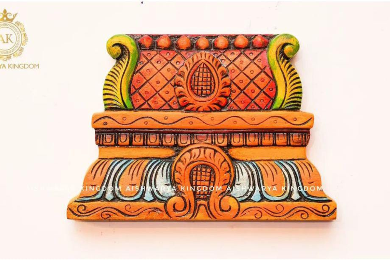 Wooden Handcrafted Gopuram Top Wall Decor – Home Decor
