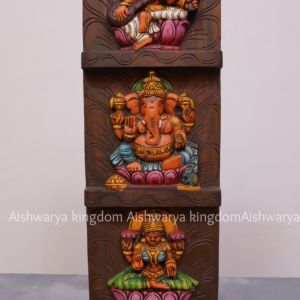 Wooden Handcrafted 3 God Panel (Vertical) Painted